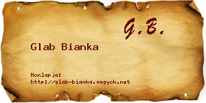 Glab Bianka névjegykártya