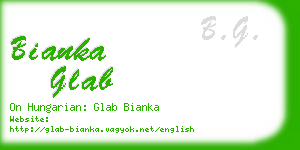 bianka glab business card